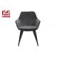 84cm High Nordic Style Velvet Covered Dining Chairs Modern Fabric Luxury Upholstered