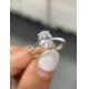 White Oval Diamond Ring Engagement Wedding Rings Lab Grown Diamond Rings