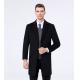 Standard Thickness Winter Men's Woolen Coat with Suit Collar and Mid-Length Back Split