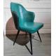 Home Blue nordic design dining chairs Light Luxury Leather Backrest Chair