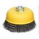 Yellow Color Cup Wire Brush Crimped , Grinder Wire Cup Brush For Angle Grinder