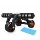 Multi-Functional Ab Roller Wheel 3 Wheels Ab Roller Kit Home Gym Equipment Exercise Set for Abdominal Exercise