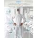 Unisex Disposable Protective Suit Tyvek Coveralls With Hood And Boots