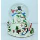 Antique personalized snow globes of Christmas Nativity Decoration with snowman