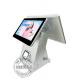 15.6 Inch Twin Screen Touch Screen Cashier Machine With Printer QR Code Scanner