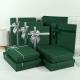 Customized Rectangular Gift Box With Lid And Dark Green Packaging Box With Bow Photo Album Clothing Gift Box