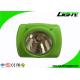 Water Resistant Cordless Cap Lamp Green Color With Electrical Short Circuit Protection