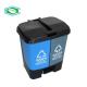 Double Barrel 26 Gallon Trash Can 120 Liter Classified Bins With Attached Lid