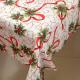 BSCI audit passed-Luxuary 100% Polyester Christmas printed tablecloth