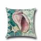 Mediterranean Style Throw Pillow Case Sea Theme Decorative Square Cotton Linen
