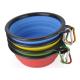 13cm Collapsible Travel Plastic Pet Bowls Multi Color Food Grade Silicone