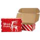 Kraft Mailer Christmas Gift Packaging Corrugated Paper Rectangle For Socks Scarf
