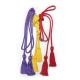 Newest fashion elastic thread fringe tassel trimming for adult graduation cap decoration
