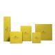 OEM ODM Magnetic Closure Jewelry Box Bright Yellow Magnetic Ring Box