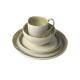 Shine Glaze Stoneware Dinnerware Sets With Irregular Shaped Embossed