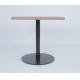 Wood Top Bedside Coffee Table Stainless Steel Base Luxury Modern
