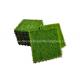 Synthetic Decorative Artificial Grass Flooring Interlocking Grass Tiles For Rooftop Balcony