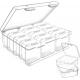 Mini Clear Plastic Beads Storage Box Small Empty Organizer Box with Hinged Lid for Storage of Small Items, Jewelry