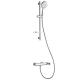 Chrome Hand Shower Slide Bar 3 Function Wall-mounted Bath Brass Shower Faucet Modern Style