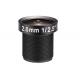 1/2.5 2.6mm F2.0 8Megapixel 1080P M12 Mount 160degree Wide Angle Lens