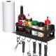 Space Saving BBQ Storage Box with Paper Towel Holder for Blackstone Griddle BBQ Griddle Caddy