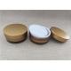 AS Gold Color Plastic Cosmetic Jars Cylindrical Shape Customized 100G