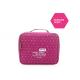 Fashion Custom Square Makeup Toiletry Bags With Large Storage Mesh Pockets