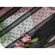 Black Dot Line Tulle Mesh Embroidered Lace Fabric For Home Textile