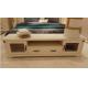 White Color European Contemporary Furniture TV Entertainment Unit With Three Drawers