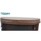 Brown Round Spa Thermal Lid Vinyl Hot Tub Spa Covers For Wood Hot Tub