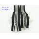 Silver Length Open End Metal Jacket Zippers Multi Color Black And White Tape