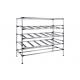 Chrome Plated Kitchen Steel Pipe Rack With 40Mm Aluminum Frame Roller Track