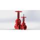 Red Ductile Iron Flanged Gate Valve For Fire Fighting System Epoxy Resin Powder Coated