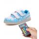 Trainer Simulation Led Shoes , Remote Control Girls Light Up Sneakers