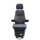 Black Linen PU Swivel Train Driver Seat with Mechanical Suspension and Sliding Rail