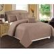 Solid Color Quilts 5pcs 100% Polyester Bedding Set Cotton Touch Feel