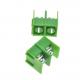 Hot selling KF7.62-2P 7.62mm pitch pcb screw block Splice connector terminal KF7.62 2Pin Green ROHS