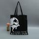 Blank Sublimation Black Strap Reusable Canvas Shopping Bags For Grocery With Custom Printed Logo