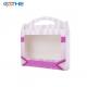 Custom Design Packaging Box Dolls Makeup For Girls Window Display Box With Handle