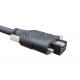 30V IEEE 1394 Cable / 9 Pin Firewire 800 Cable Black TPE Cable For FA Field