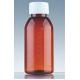 Oral Liquid Plastic Medical Bottles 100ml Pet With Scale Brown Color