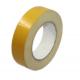 Hot melt 250mic self adhesive double sided cloth tape with yellow release Liner for carpet