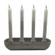 Cement Candlestick 4 Taper LED Candle Set 2.4*2.4*20cm Cement Base 30*10*5.2cm