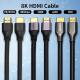 EARC ARC 8K HDMI Cable 48Gbps Ultra High Speed 60hz HDCP 2.3 2.2
