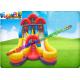 Red Yellow Commercial Inflatable Slide , 16ft Double Inflatable Climbing Slide
