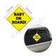 Waterproof Baby On Board Sticker Multipurpose 135x135mm Practical