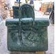 Marble Famous Brand Bag Sculpture Frog Green Natural Stone Handbag Statue Luxury Shopping Mall Decoration