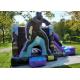 Batman Combo Inflatable Bouncer Blue With Slide Bouncy Castle Bounce House For Rental