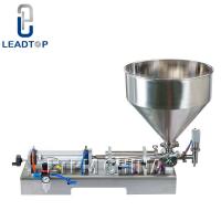 Semi Automatic Pneumatic Double Nozzle Cream Honey Chocolate Sauce Water Bottle Filling Machine