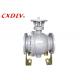 Carbon Steel Trunnion Mounted ball valve stainless steel Natural Oil Gas Firesafe With Flange Ends